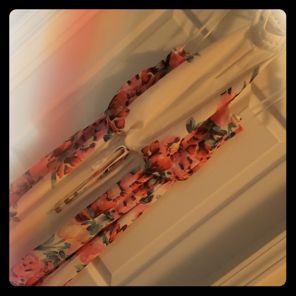 *Make an offer* white floral CityStudio long dress